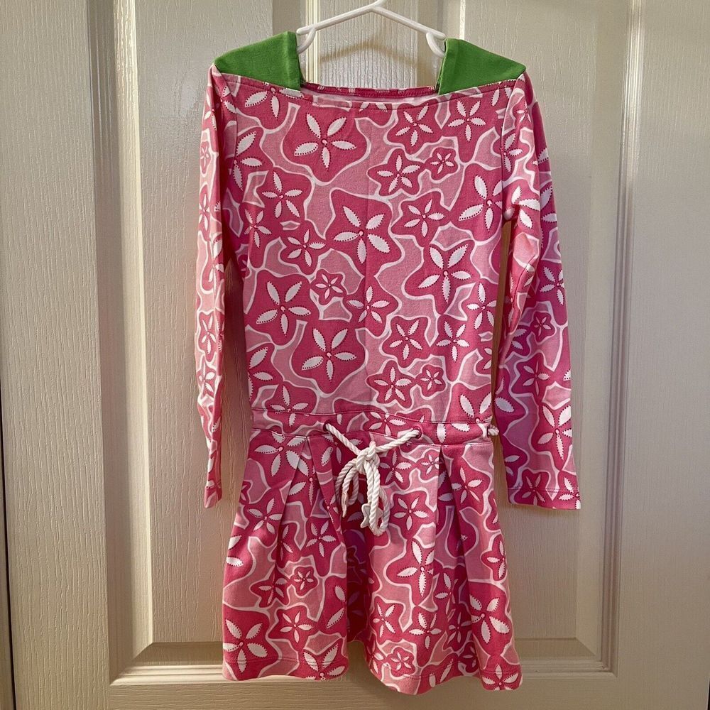 Lilly Pulitzer Pink Sand Dollar Starfish Dress Cotton Girls Size 7